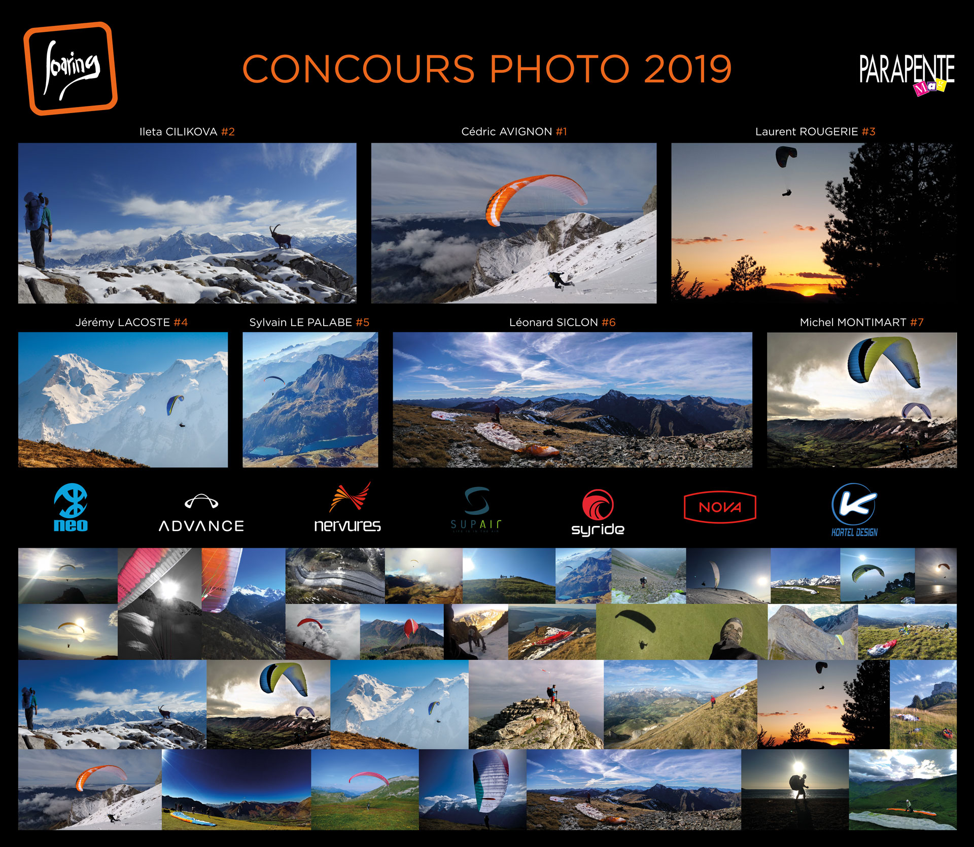 Poster 2019 Poster du concours photo SOARING 2019 avec le palmarès